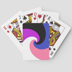 Groovy Boho Spiral Abstract Genderfluid Pride Flag Poker Cards