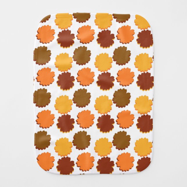Groovy Boho Sweet Daisy Baby Burp Cloth (Front)