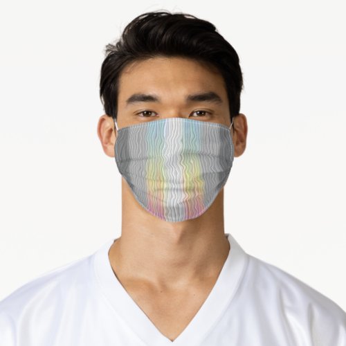 Groovy Boho Trippy Abstract Demifluid Pride Flag Adult Cloth Face Mask