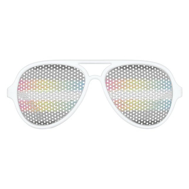 Groovy Boho Trippy Abstract Demifluid Pride Flag Aviator Sunglasses (Front)