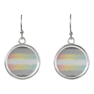 Groovy Boho Trippy Abstract Demifluid Pride Flag Earrings