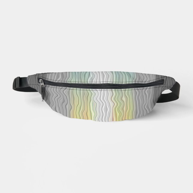 Groovy Boho Trippy Abstract Demifluid Pride Flag Fanny Pack (Front)