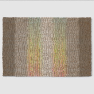 Groovy Boho Trippy Abstract Demifluid Pride Flag Fiber Doormat