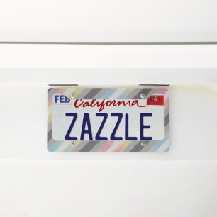 Groovy Boho Trippy Abstract Demifluid Pride Flag License Plate Frame