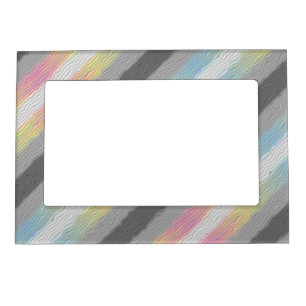 Groovy Boho Trippy Abstract Demifluid Pride Flag Magnetic Frame