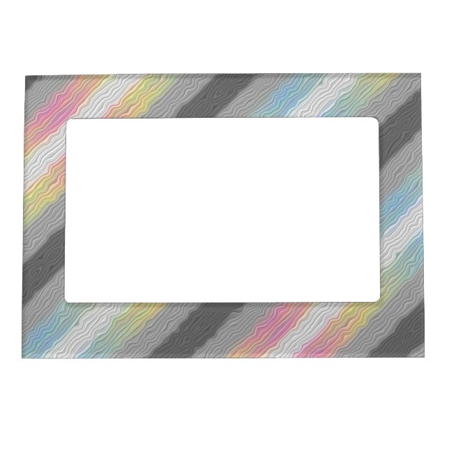 Groovy Boho Trippy Abstract Demifluid Pride Flag Magnetic Frame (Front)