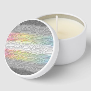 Groovy Boho Trippy Abstract Demifluid Pride Flag Mini Candle Favors
