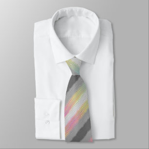Groovy Boho Trippy Abstract Demifluid Pride Flag Neck Tie