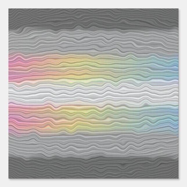 Groovy Boho Trippy Abstract Demifluid Pride Flag Sign (Front)