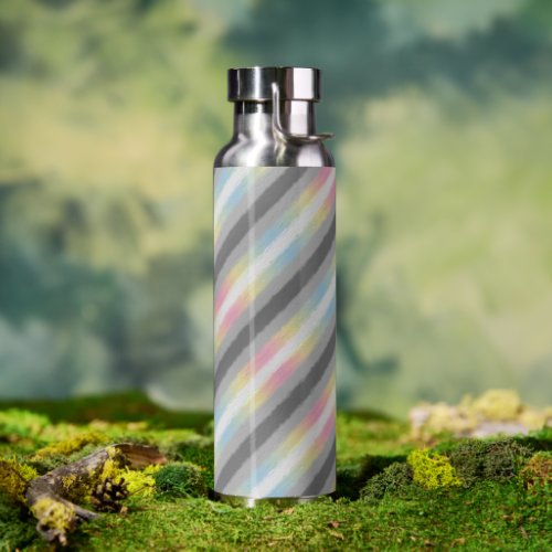 Groovy Boho Trippy Abstract Demifluid Pride Flag Water Bottle