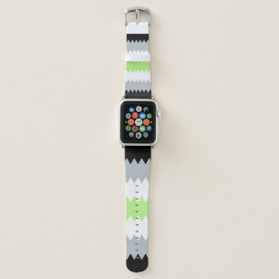 Groovy Boho ZigZag Abstract Agender Pride Flag Apple Watch Band