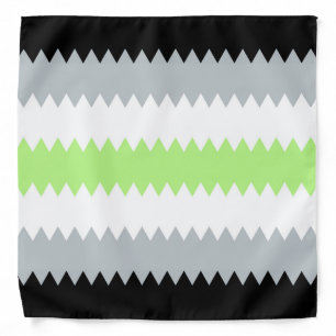 Groovy Boho ZigZag Abstract Agender Pride Flag Bandana
