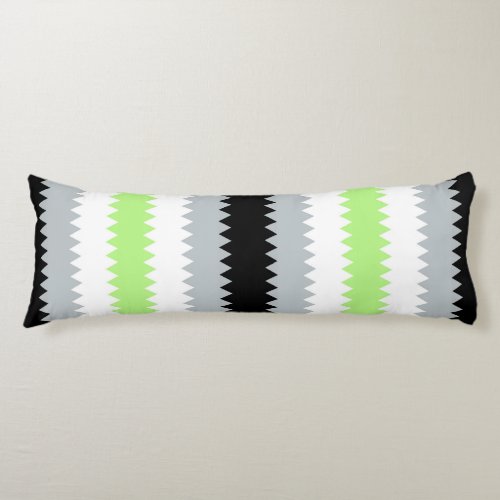 Groovy Boho ZigZag Abstract Agender Pride Flag Body Pillow