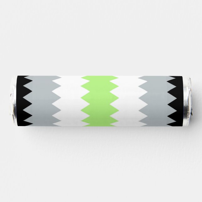 Groovy Boho ZigZag Abstract Agender Pride Flag Breath Savers® Mints (Front)
