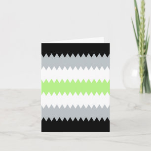 Groovy Boho ZigZag Abstract Agender Pride Flag Card