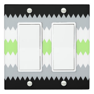 Groovy Boho ZigZag Abstract Agender Pride Flag Light Switch Cover