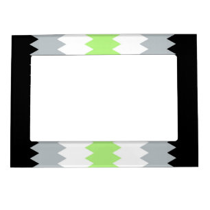 Groovy Boho ZigZag Abstract Agender Pride Flag Magnetic Frame