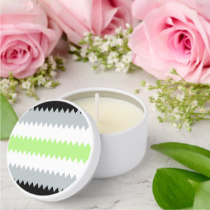 Groovy Boho ZigZag Abstract Agender Pride Flag Mini Candle Favors