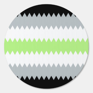 Groovy Boho ZigZag Abstract Agender Pride Flag Sign