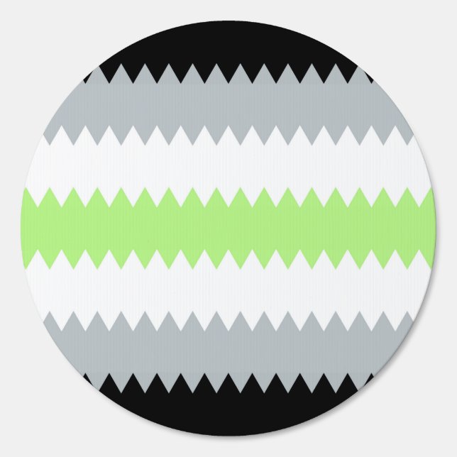 Groovy Boho ZigZag Abstract Agender Pride Flag Sign (Front)
