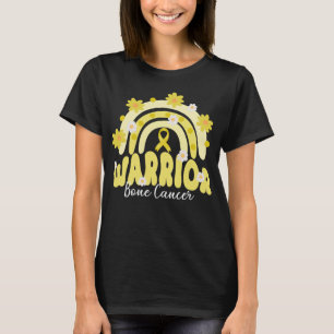 groovy bone cancer warrior rainbow flower T-Shirt