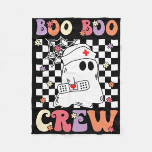 Groovy Boo Boo Crew Nurse Ghost Paramedic Emt Ems Fleece Blanket