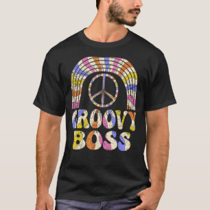 Groovy Boss 70s Aesthetic 1970's Retro Hippie Boss T-Shirt