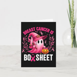 Groovy Breast Cancer Is Boo Sheet Awareness Hallow Card