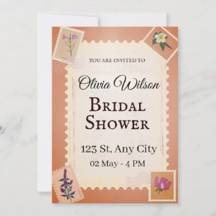 Groovy bridal shower invitation
