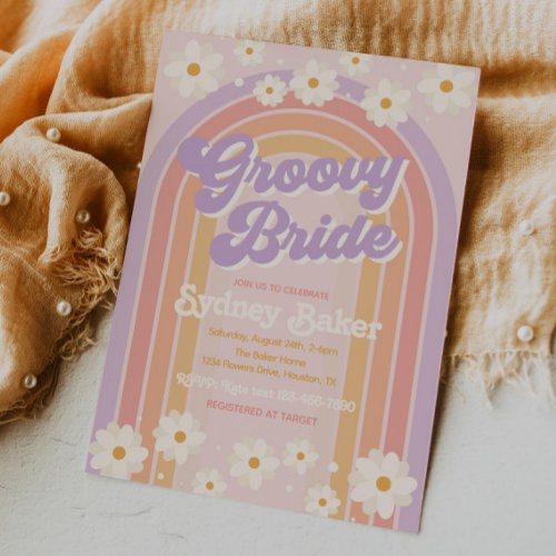 Groovy Bridal Shower Invitation  Bridal Shower