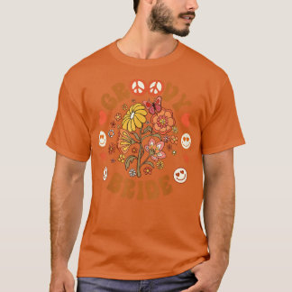 Groovy Bride Matching Family Baby Shower Retro Pea T-Shirt