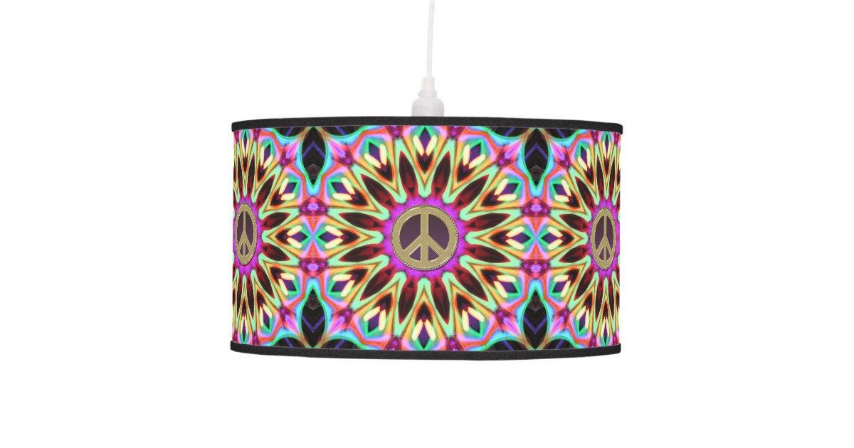 Groovy Brights Hippy Peace Sign Lamp Shade Zazzle Com