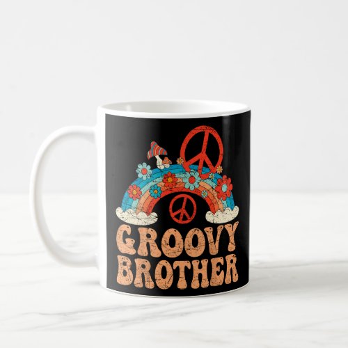 Groovy Brother 70s Aesthetic 1970s Retro Brother  Coffee Mug