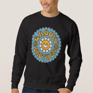 Groovy Brother 70s Aesthetic 1970's Retro Brother Sweatshirt