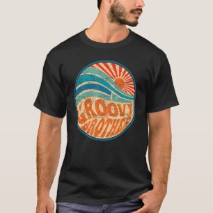 Groovy Brother 70s Aesthetic 1970's Retro Brother  T-Shirt