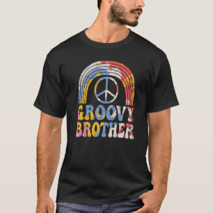 Groovy Brother 70s Aesthetic 1970's Retro Brother T-Shirt