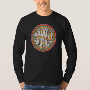 Groovy Brother 70s Aesthetic 1970's Retro Brother T-Shirt