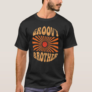 Groovy Brother 70s Aesthetic 1970's Retro Brother T-Shirt
