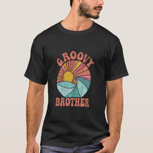 Groovy Brother 70s Aesthetic Nostalgia 1970s Retr T_Shirt