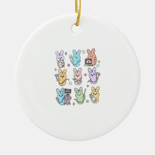 Groovy Bunnies Candy Ultrasound Tech Easter Sonogr Ceramic Ornament