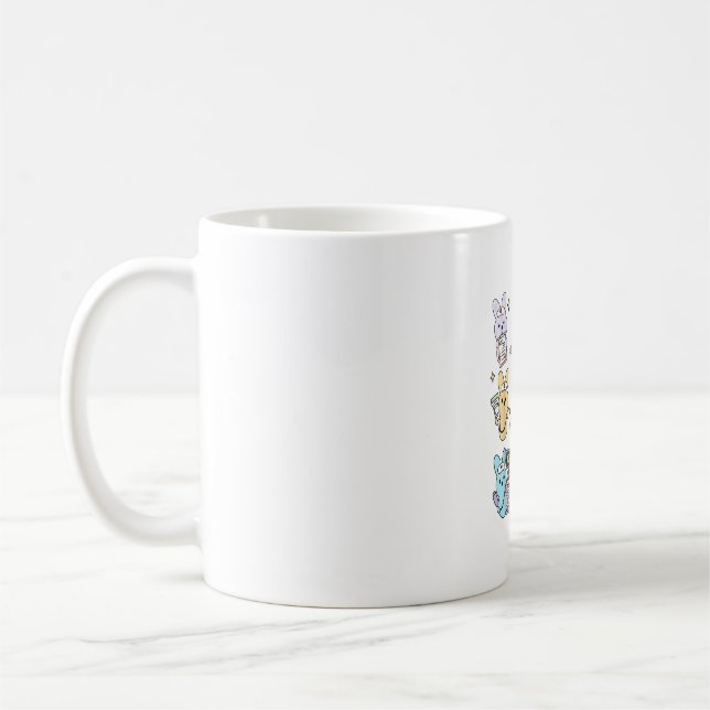 Groovy Bunnies Candy Ultrasound Tech Easter Sonogr Coffee Mug (Left)
