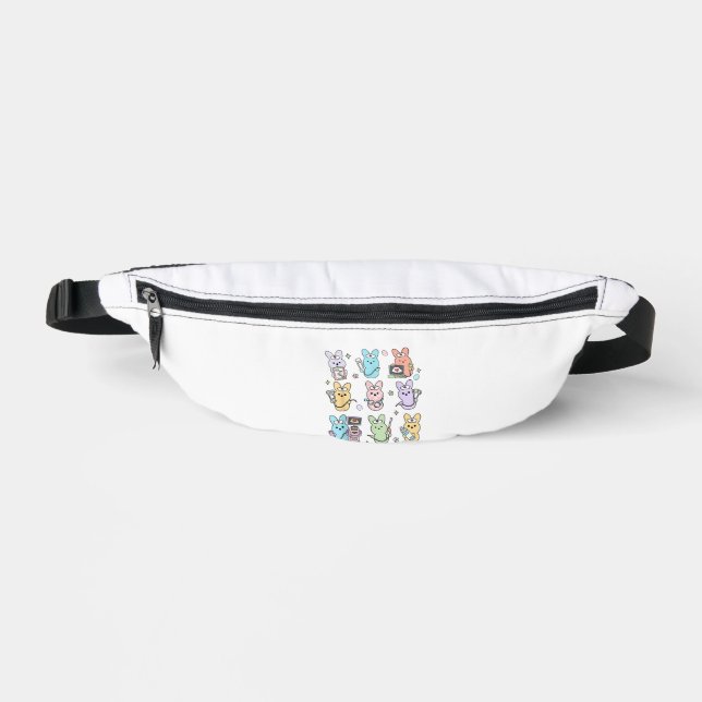 Groovy Bunnies Candy Ultrasound Tech Easter Sonogr Fanny Pack (Front)