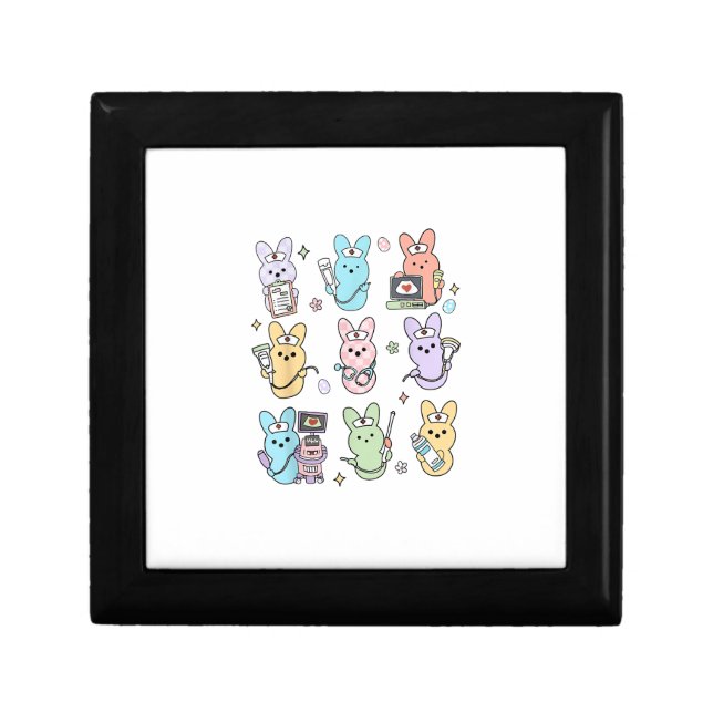 Groovy Bunnies Candy Ultrasound Tech Easter Sonogr Gift Box (Front)