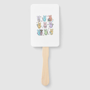 Groovy Bunnies Candy Ultrasound Tech Easter Sonogr Hand Fan