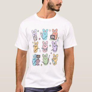 Groovy Bunnies Candy Ultrasound Tech Easter Sonogr T-Shirt