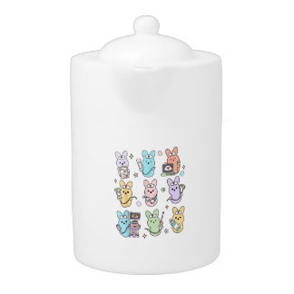 Groovy Bunnies Candy Ultrasound Tech Easter Sonogr Teapot