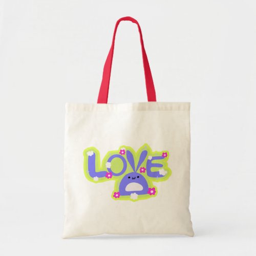 Groovy Bunny Love Letters Tote Bag
