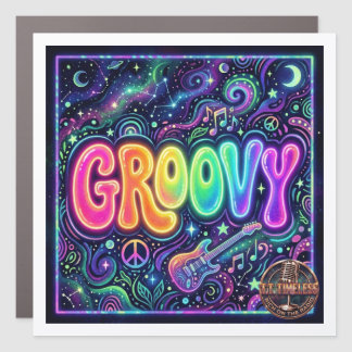 Groovy Car Magnet