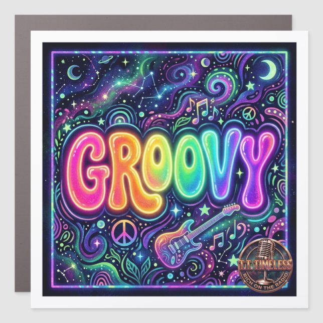Groovy Car Magnet (Front)
