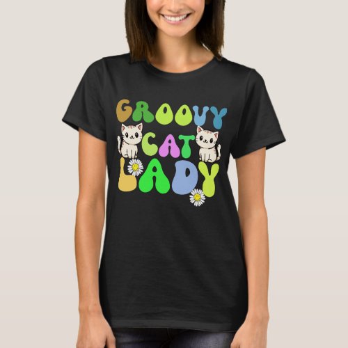 GROOVY CAT LADY T_Shirt
